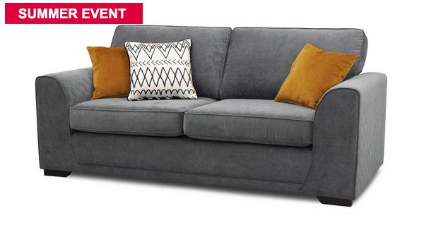 3 Seater Fabric Sofas Mid Size Sofa Dfs, 3 Seater Sofa Size Uk